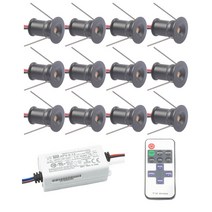 이동식찜질방 1W 12V 소형 LED 전구 통 110V 220V 민웰 변압기 방수 사우나 잔디 스포트 라이트 15mm 내장 천장 램프, [03] 빨간, [02] 120Deg White Shell, [05] 18 light and driver