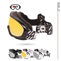 INSLO 아시안핏 스키 보드고글 남여 성인 DH1274 인슬로고글 안경, 유다 화이트실버