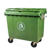 야외쓰레기통 스테인리스 스틸 재털이 옥외 펜션 카페, 660L+그레이+커버