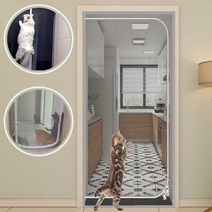 고양이 방충망 방묘문 방묘창 네트망 방문펜스 안전망, 화이트