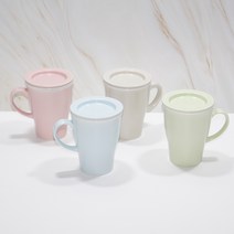 한국도자기 칼라웨어 티망 뚜껑 머그 1인세트 4color, 그린, 1개