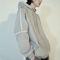 블랙크러쉬 오버핏 더블크 레터링 후드티