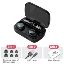 게임 가상현실 VR V5.1 F9 Tws 무선 헤드폰 M10 블루투스 이어폰 스포츠 방수 헤드셋 HiFI 스테레오 이어, 04 M10-Black