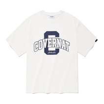 커버낫 남성 아치 C 로고 레이어 티셔츠 화이트