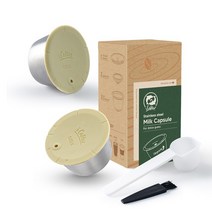 우유 거품기 휘핑기 전동 스팀기 워머 전기 재사용 가능한 커피 밀크 폼 캡슐 Nescafe Dolce Gusto Machine, 02 2 Capsules