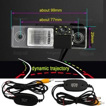 chevrolet 호환 Epica Lova Aveo Captiva Lacetti Cruze Matiz HRV Spark 용 자동차 후면보기 역방향 미러 모니터 무선 주차 카메라, [06] Dynamic Wireless