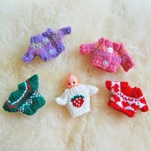 손뜨개 인형옷 니트(5type), (13)핑크베이비, 1개