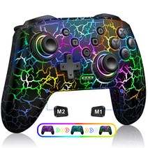 BEBONCOOL 스위치 컨트롤러 닌텐도 컨트롤러 발광 무선 컨트롤러 PC iOS 안드로이드, Q215-CG, 1개
