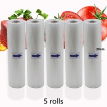 진공 포장 기계 머신 진공기 실링기 가정용 업소용 Bpa 무료 5 롤몫 주방 식품 가방 보관 가방 실러 식품 보관 12 + 15 + 20 + 25 + 28cm 500cm, 협력사, 20cm