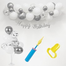 마이벌룬 클라우드+스탠드+손펌프+서포터 D.I.Y Set, 실버Set