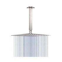 샤워 암이 있는 레인 헤드 니어문 천장 마운트 스퀘어 스테인리스 스틸 강우 헤드 - 폭포 전신 커버 (암이 12인치 브러시드 니켈), 12 Inch, Brushed Nickel