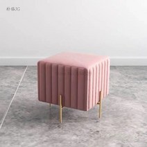 쇼파 스툴 1인 소파 패브릭 가죽 nordic ins ottoman small bench 신발 교체 홈 거실 럭셔리 신발 피팅 ​​룸 45x45xh42cm, 팬널 a4
