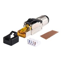 산업용 Cat6A Cat7 Cat8 툴리스 필드 종단 플러그 차폐 RJ45 빠른 설치 커넥터 크림핑 도구 필요 없음, Cat7 (metal boot)_2 pcs