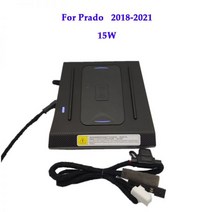 Prado 2018-2021 액세서리 자동차 무선 충전기 전화 배터리 빠른 충전 15W 10W, PRADO 2019