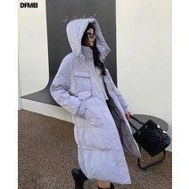 롱패딩 후드패션 뽀얀 오리털 방한패딩 코디