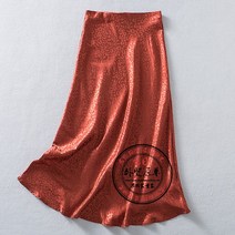 하이웨이스트 스커트 호피 자카드 여성 우아한 클래식 비단 광택 머메이드 롱 2437879912