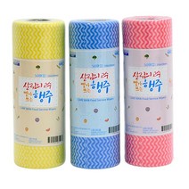 주방 빨아쓰는 일회용 행주 타올 1롤 50매, 1, 블루