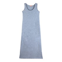 프렌치 블루 와플 롱 서스펜더 드레스 캐주얼 조끼 스커트가있는 여성 봄 느슨한 걸레질 드레스 제시뉴욕원피스 드레스렌탈 퀸잇 봄원피스 상견례옷차림