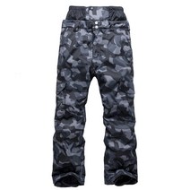 남자 스키 바지 위장 하이 웨이스트 스노우 보드 바지 성인 겨울 야외 방풍 방수 온난화 두꺼운 바지