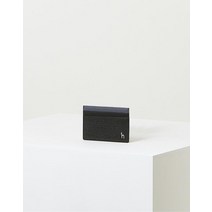 23SS [DEDGE] 블랙 솔리드 가죽 배색 라인 카드홀더 HJHO3E008BK