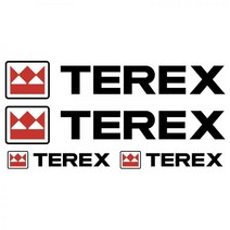 TEREX XL aufkleber 스티커 배거 굴삭기 4 조각 자동차 스타일링, Green Red, 1개