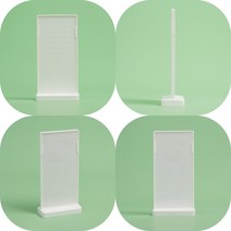 마트498 T자 세로 아크릴쇼케이스(화이트) 아크릴포켓 거치대 메뉴판케이스 아크릴꽂이 진열대 팜플렛 카페메뉴판 스탠드