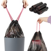 스트링 쓰레기봉투 5롤 끈비닐봉투 비닐봉지 연속봉투 검정비닐