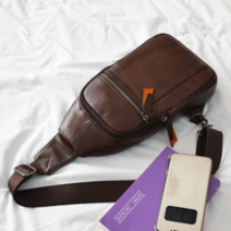 오너클랜 7895 몬타나블루 천연소가죽 슬링백 남성가방