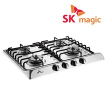 SK매직 4구 쿡탑 가스렌지 빌트인 가스쿡탑 매립형 가스레인지 GRAB4240S, LPG, GRA-B4240A