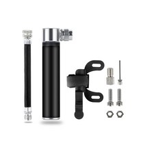 자전거 공기 펌프 120psi 손 인플레이션 타이어 팽창기 알루미늄 합금 자전거 타기 공 압축기 액세서리 블랙, Black