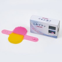 크린스타 먼지제거용 실리콘브러쉬, 1개, 노랑분홍