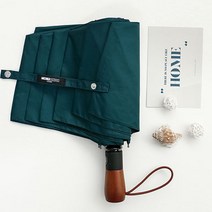 미치코런던 3단 우드솔리드 완전자동우산