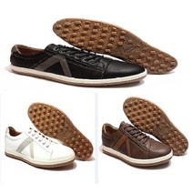 INJ몰 남성 실내스크린 골프화 필드용 스파이크리스 연습용 고급 캐디화