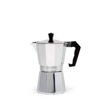 Primula Stovetop 에스프레소 및 커피 메이커 클래식 이탈리아 및 쿠바 카페 브루잉을 위한 모카 포트 카페테라 Six Cup, 6 컵, 은