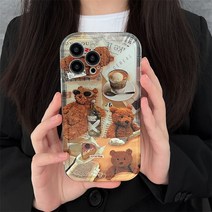 펫드라이룸 쾌속건조 Ins-귀여운 테디 베어 투명 전화 케이스 폰 14 13 12 11 프로 맥스 귀여운 강아지, 02 A_02 For iPhone 11Pro Max