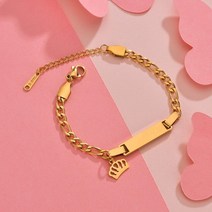 ELSEMODE 사용자 정의 아기 이름 팔찌 스테인레스 스틸 조각 어린이 날짜 소년 Gir 생일 선물에 대 한 보석을 맞춤