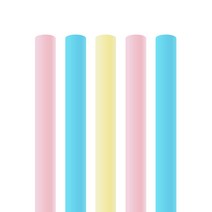 [12X21] 원형 버블빨대 벌크포장 파스텔 (200개), 200개, 200개
