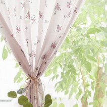 디자인 순면 반창커튼 2종택1(4자압축봉포함)