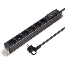 현대 국산 대용량 4000w 20A누전차단기장착 고용량 고전력 알루미늄 멀티탭 2구 3구 4구 6구 에어컨 세탁기 건조기 인덕션 멀티콘센트 난로 난방 사은품 안전카바, 티타늄, 6구 5M, 1개