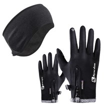 기모 방풍 헤어밴드 + 올라운드 방한 방수 겨울장갑