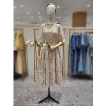 써스데이아일랜드 레이스 블록 티어드 원피스(T224MOP258W)