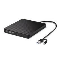 외장dvd C타입 USB 3.0 슬림 외장 DVD RW CD 라이터 드라이브 버너 휴대용 플레이어 노트북 PC용 광학, B