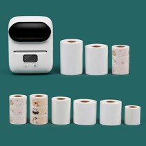 라벨지 30여종 투명 캐릭터 사각 원형 지나인즈 라벨프린터 전용, 1-15.화이트사각 4.5X8