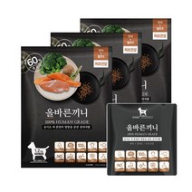 올바른끼니 플러스-연어 칠면조(피모건강) 강아지사료 _ 60%생육 100%휴먼그레이드 스팀공법 영양식 강아지밥, 피부/털 개선, 1.2kg, 3개