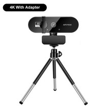 마이크로 삼각대 자동 초점 미니 USB 카메라 4K 2K 웹캠 1080P PC Mac 노트북용 풀 HD 컴퓨터, [06] 4K With Tripod