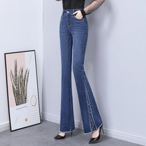 스타일아유 여성용 스판 부츠컷데님팬츠 나팔 청바지 1+한켤레 순면 스타일아유 양말 [AYA9DN0037]