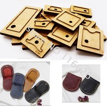 홈공방 가죽공예 모양 펀치 패턴 몰드 simple coin bag 9x8x1cm, 스티치 몰드
