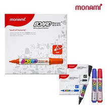 [영번지몰] 모나미 순한 냄새 보드마카 낱색 화이트 보드 마카 펜, 12개입, 빨강_1다스(2mm)