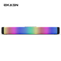 EKASN 블루투스 5.0 무선 사운드바 멀티미디어 RGB 레인보우 LED 게이밍 사운드바 스피커 스테레오 휴대용 우퍼   [3년/AS] LP-18