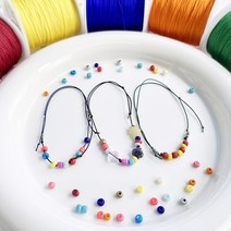 [1롤]0.5mm 160m 컬러끈 47종 9-212 실팔찌 매듭 팔찌 수공예 만들기 재료